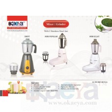 OkaeYa Mixer Grinder with 2 stainless steel